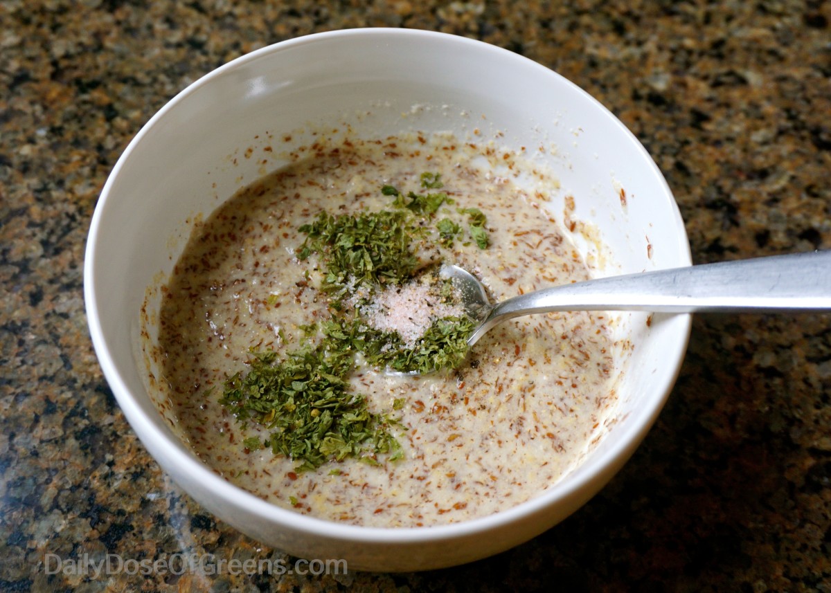 Flax and almond meal batter